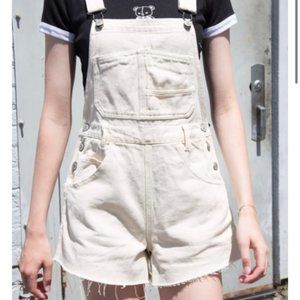 White Brandy Melville Overall Shorts